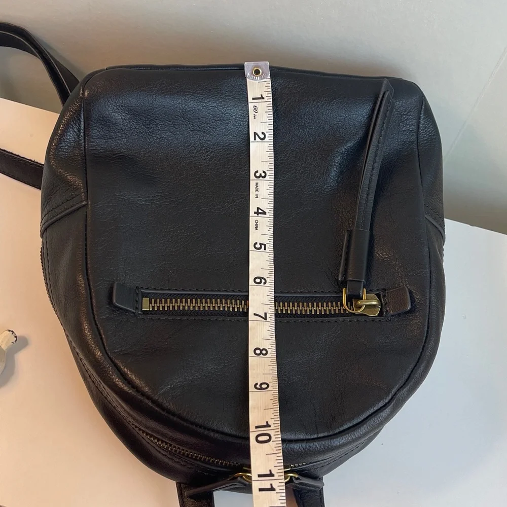 Fossil Black Genuine Leather Backpack